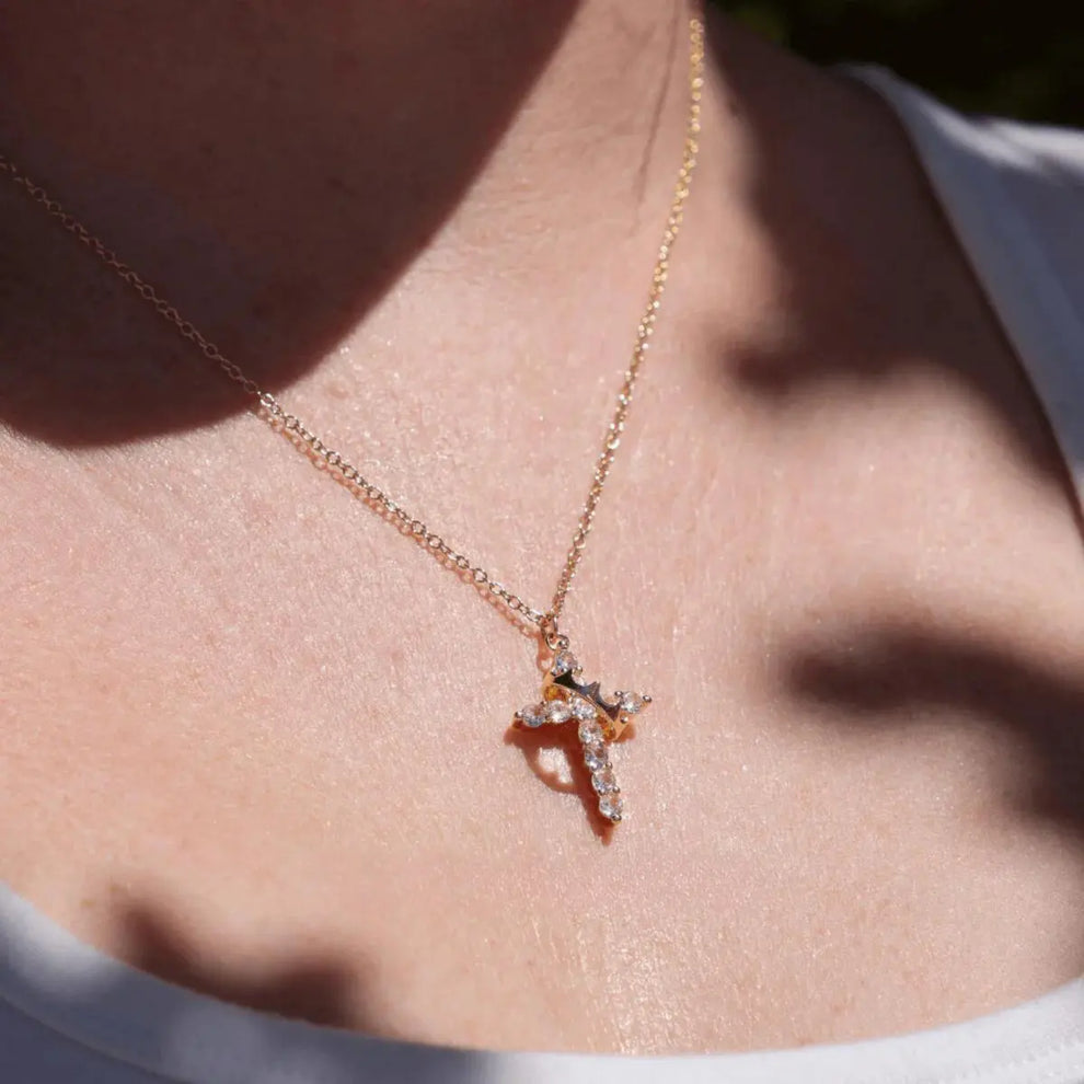 Collier Protecteur croix et couronne + Ebook Offert