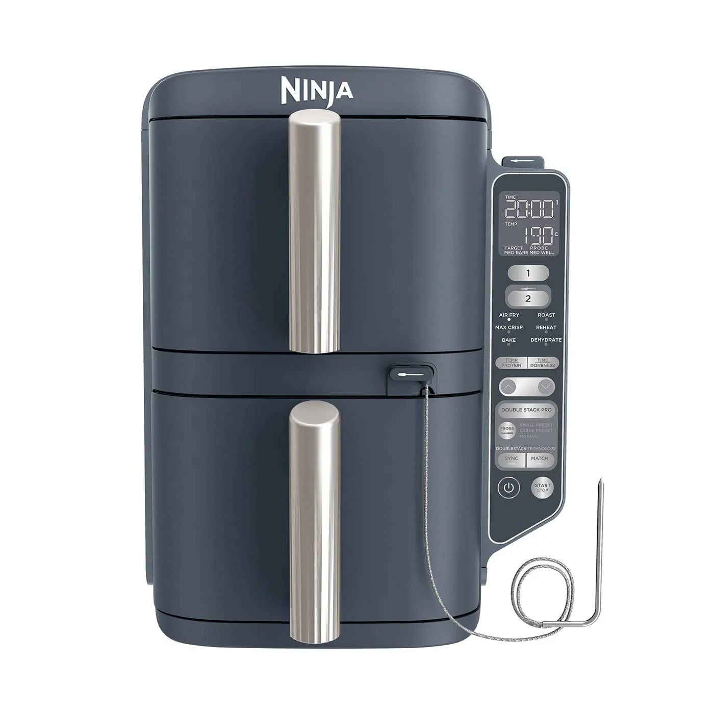 Friteuse à air chaud Ninja Double Stack XL à 2 niveaux avec système de cuisson intelligent 9,5 L Cyber Space