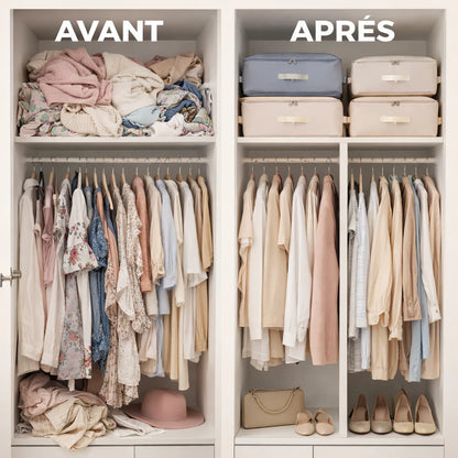 Gagnez jusqu’à 70% de place dans vos placards
