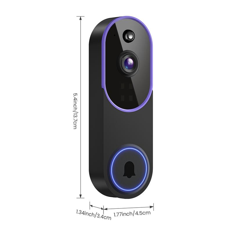 Caméra de sonnette vidéo sans fil 1080p