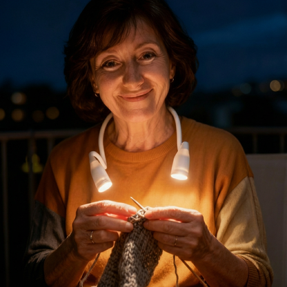 LumiAliria – Lampe à porter autour du cou qui éclaire vos créations et soulage la fatigue oculaire