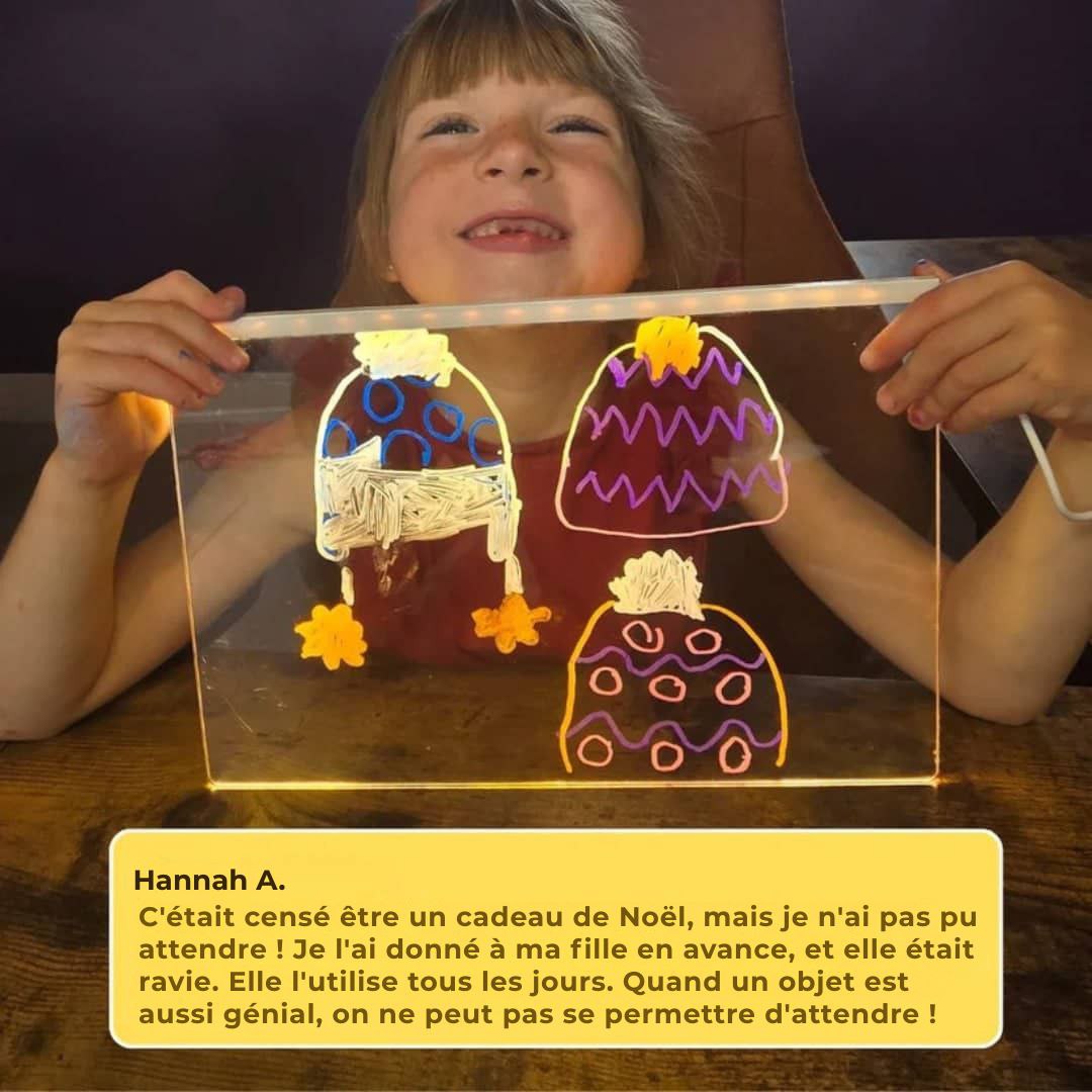 Tableau à dessin LED pour enfants