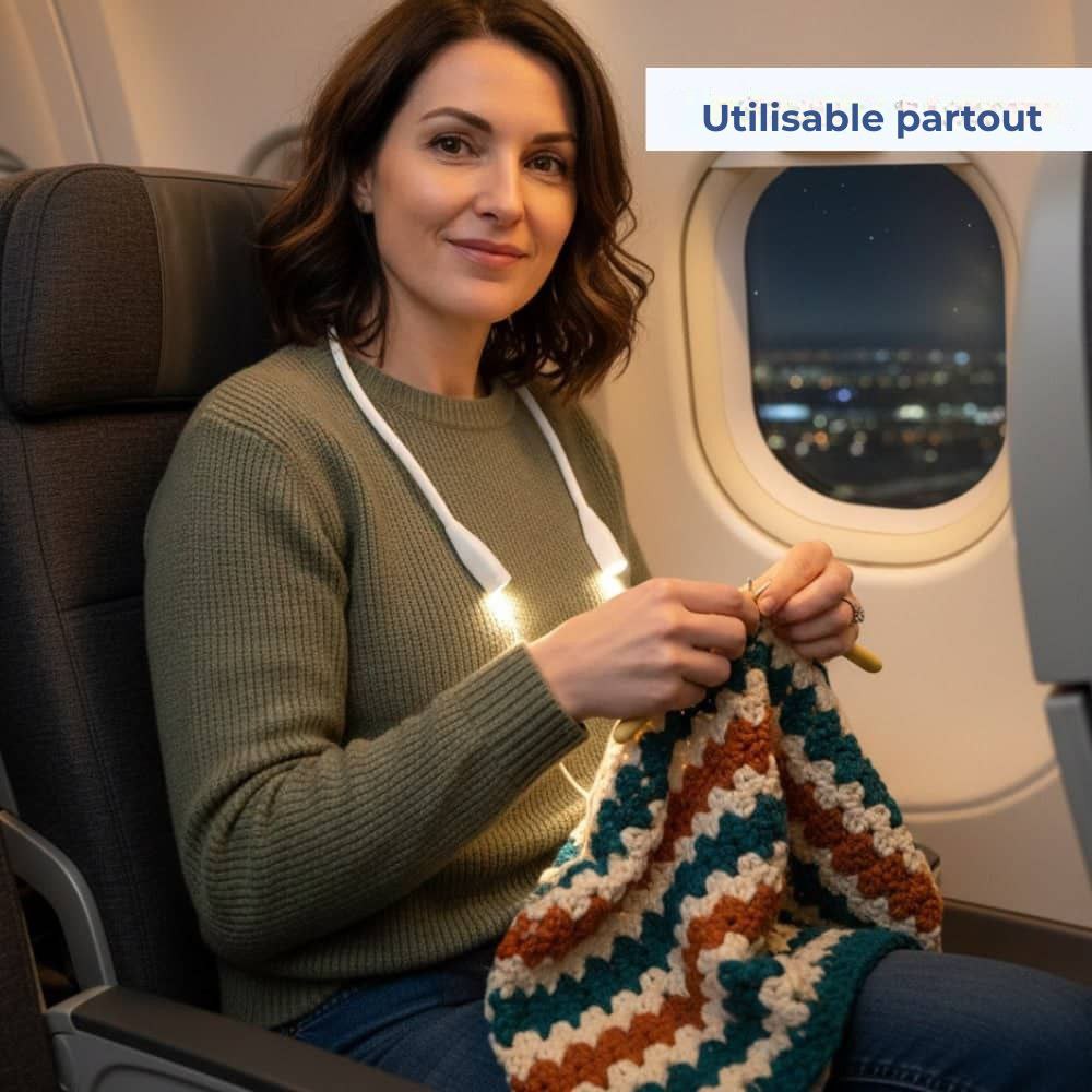 LumiAliria – Lampe à porter autour du cou qui éclaire vos créations et soulage la fatigue oculaire