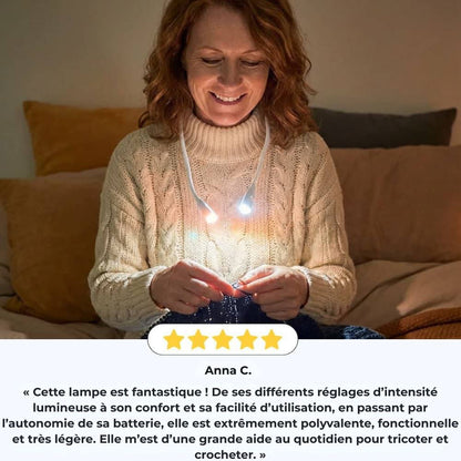 LumiAliria – Lampe à porter autour du cou qui éclaire vos créations et soulage la fatigue oculaire