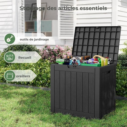 Bac de rangement d'extérieur de 117 litres, étanche et résistant aux UV