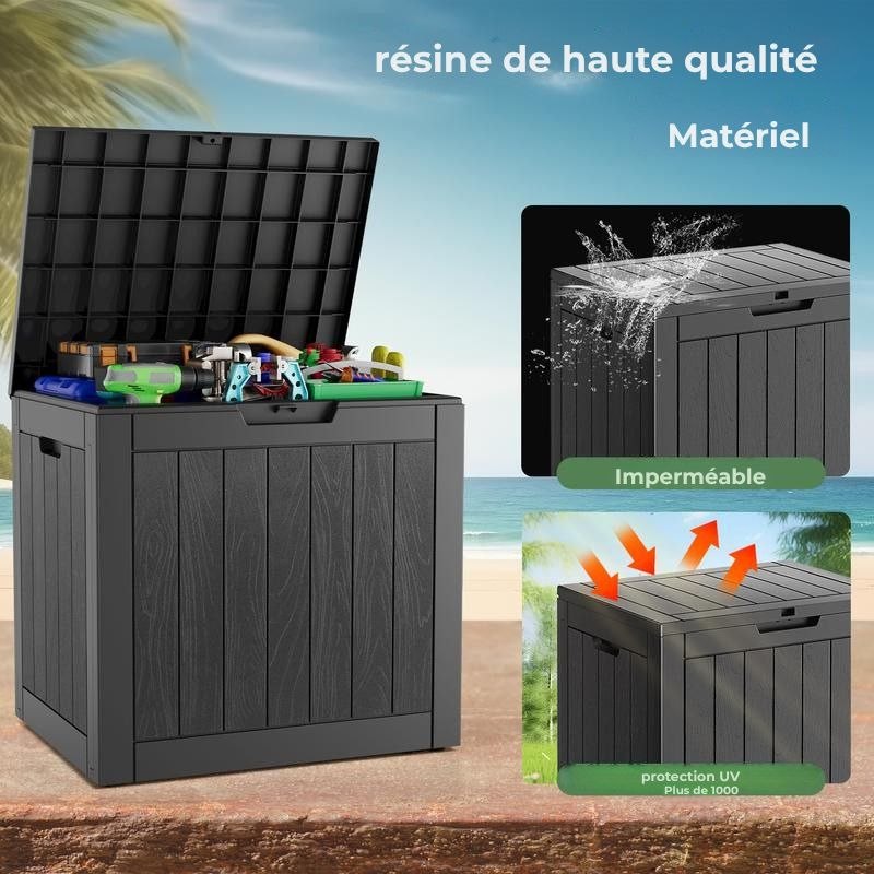 Bac de rangement d'extérieur de 117 litres, étanche et résistant aux UV